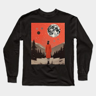 Make a mystical wish to the full moon (girl) Long Sleeve T-Shirt